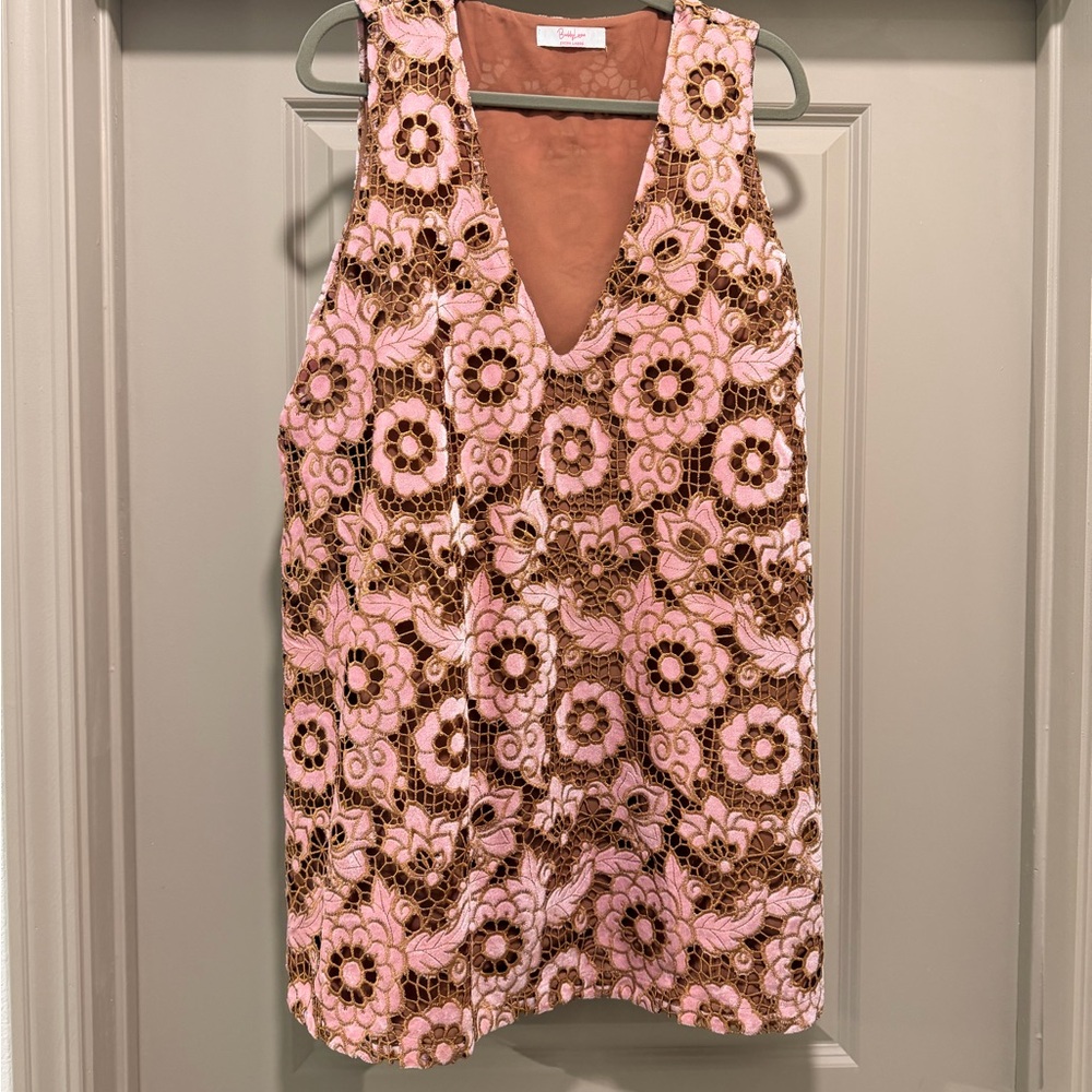 Buddy Love Pink and Brown Floral Mini Dress